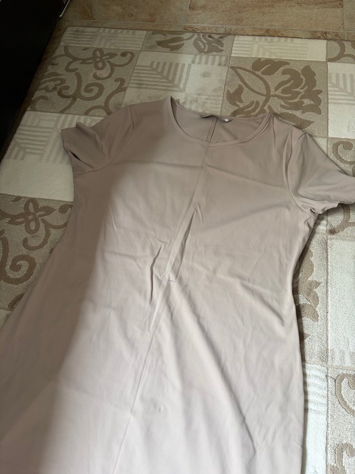 Bej Kısa Kollu Elbise - Görsel 2