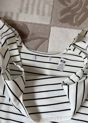 Çizgili Midi Elbise - Görsel 4