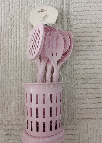 Pembe Plastik Mutfak Gereçleri Seti - Görsel 2