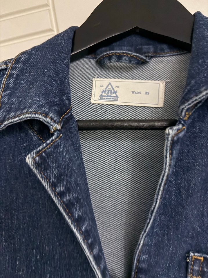 Kadın Lacivert Kot Tulum Kemerli - Görsel 4