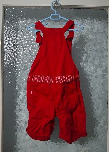 LC WAIKIKI Kemerli, Kırmızı, Kız Çocuk Bahçıvan Tulumu - Görsel 2