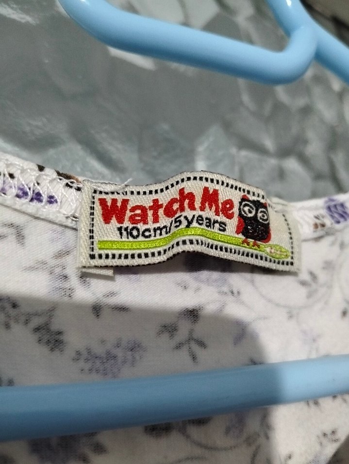 Mor Çiçekli, Fırfırlı Kız Çocuk Elbisesi - Görsel 3