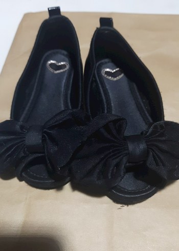 hm Kızlar için Siyah Tokalı Balerin Ayakkabısı kurdelalı - Görsel 5