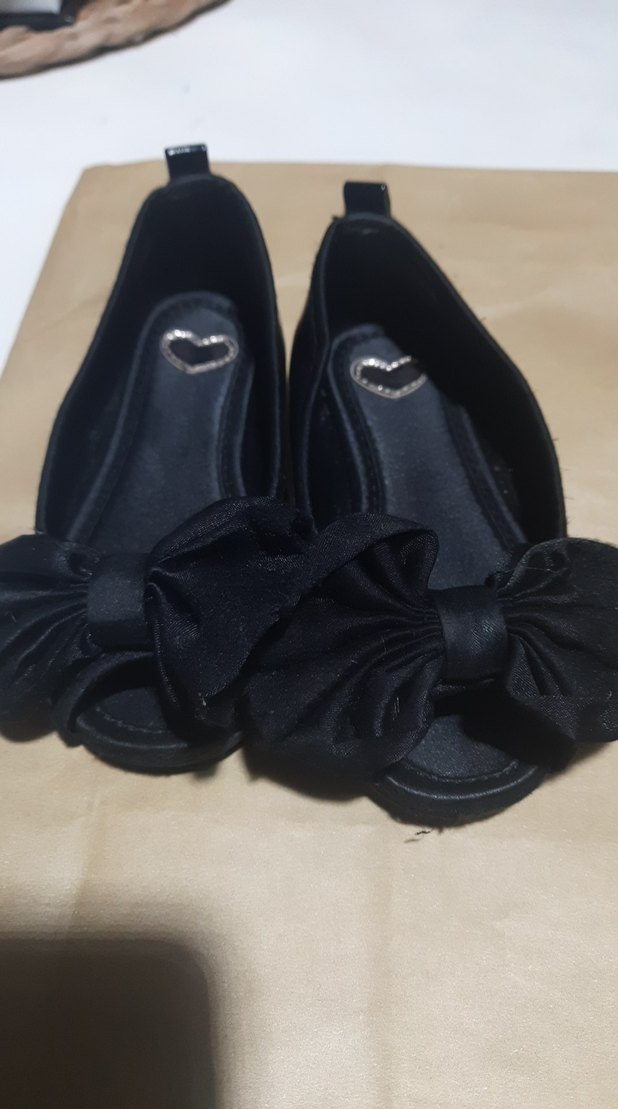 hm Kızlar için Siyah Tokalı Balerin Ayakkabısı kurdelalı - Görsel 5