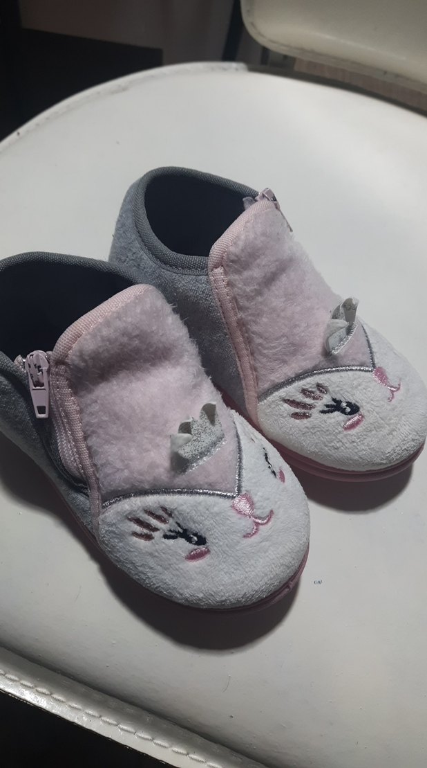 Kız Çocukları İçin Pembe Sıcak Ev Terlikleri - Görsel 3