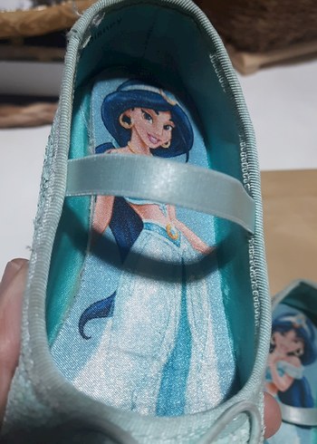 Kız Çocuk Parlak Mavi Simli Babet - Görsel 3