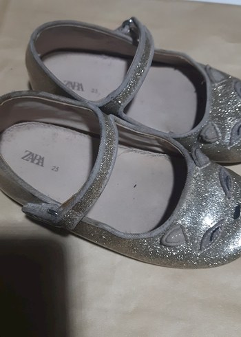 sarı simli zara babet Nakışlı Tokalı - Görsel 3