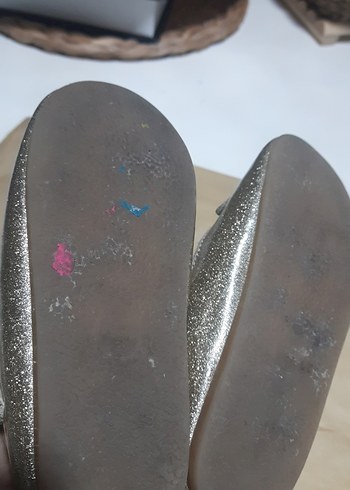 sarı simli zara babet Nakışlı Tokalı - Görsel 5