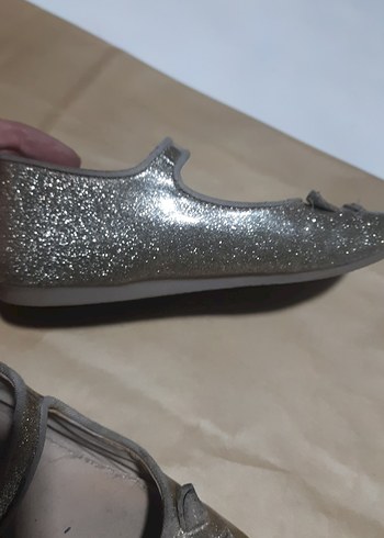 sarı simli zara babet Nakışlı Tokalı - Görsel 4