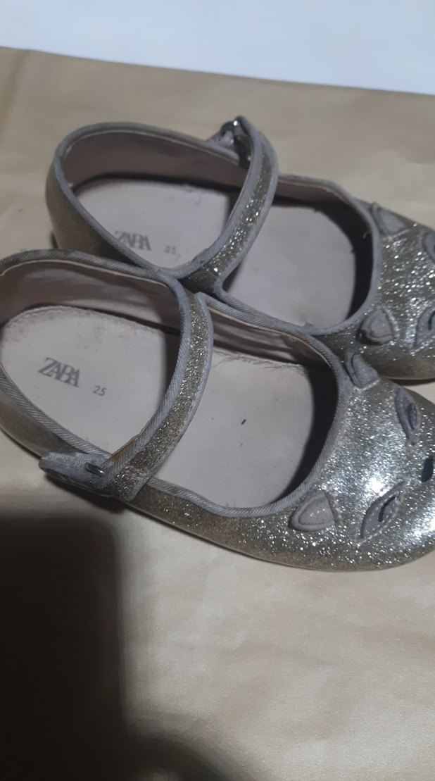 sarı simli zara babet Nakışlı Tokalı - Görsel 3