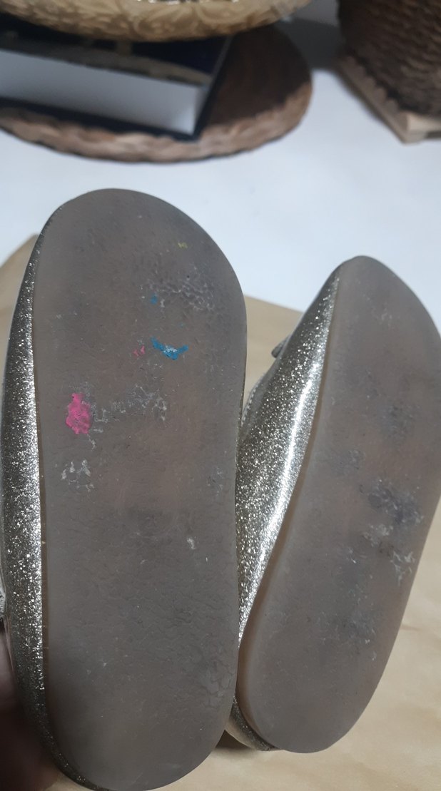 sarı simli zara babet Nakışlı Tokalı - Görsel 5