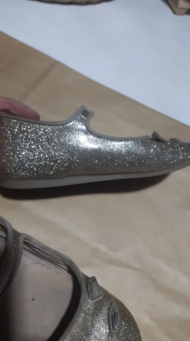 sarı simli zara babet Nakışlı Tokalı - Görsel 4