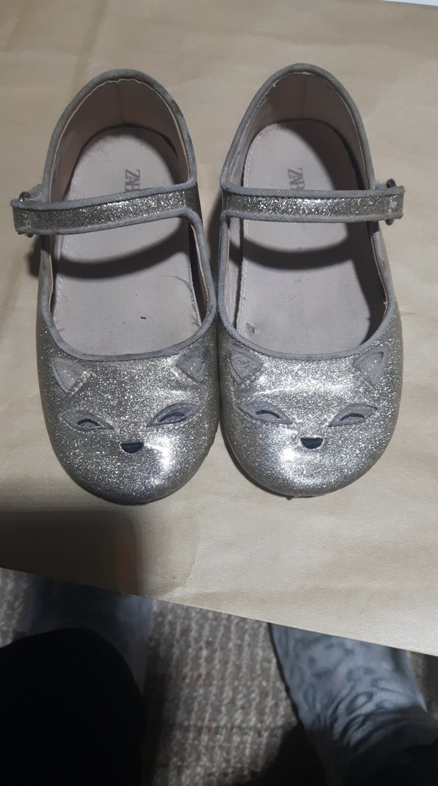 sarı simli zara babet Nakışlı Tokalı - Görsel 2