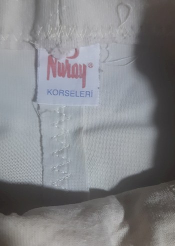 Beyaz Midi  bayan Korse 1 kere giyildi - Görsel 3