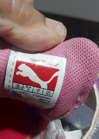 PUMA  markaKız Çocuk Beyaz Cırtlı Spor ayakkabı - Görsel 10