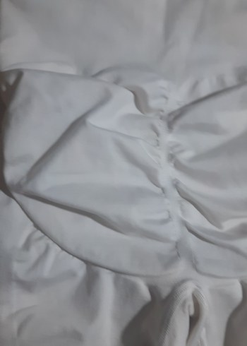 Beyaz Elastik Kumaşlı Mini kırık beyaz korse - Görsel 3