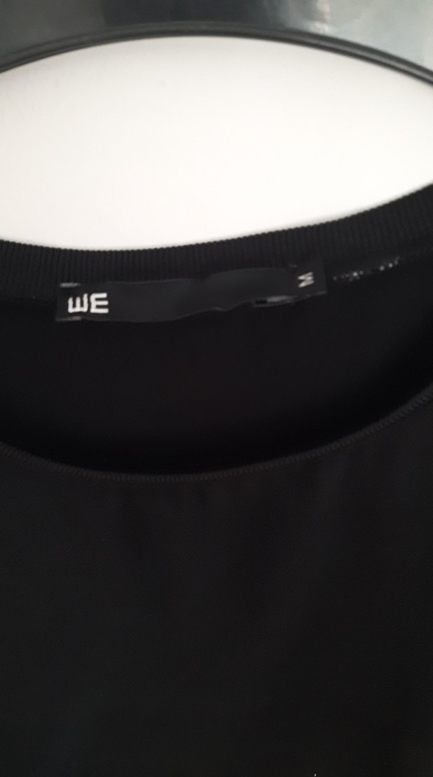 Siyah dantelli kısa kol tatillik tşort - Görsel 4