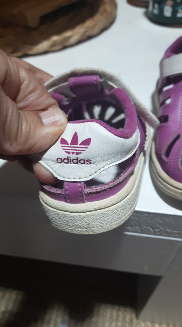 Mor Kız Çocukları İçin Adidas Cırt Cırtlı Spor Ayakkabı - Görsel 5