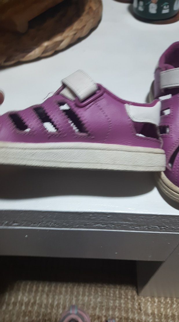 Mor Kız Çocukları İçin Adidas Cırt Cırtlı Spor Ayakkabı - Görsel 3