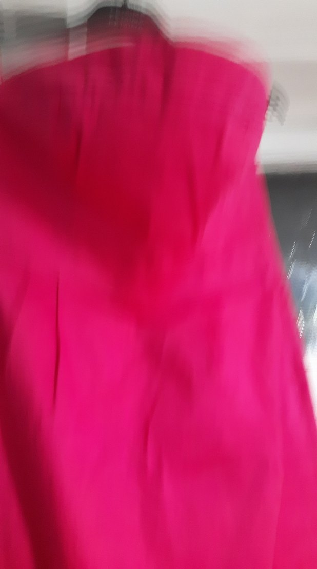 siklamen renk koton marka Drapeli Mini abiye  mezuniyet  nişan - Görsel 2