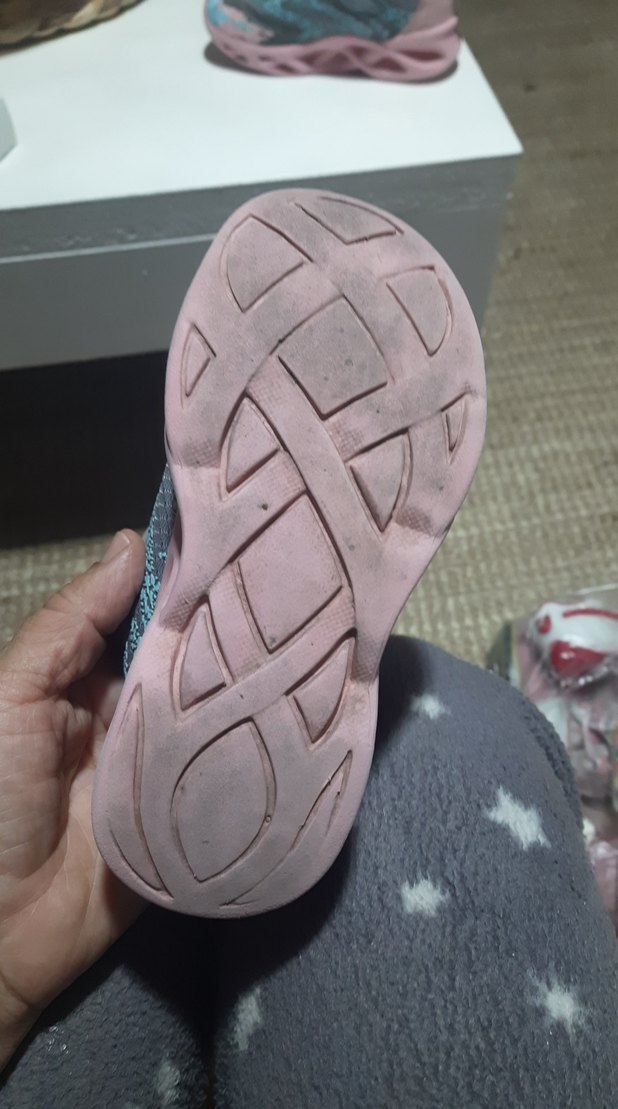 skechers Kız Çocuk Pembe Gri Yılan Desenli S-Lights Spor Ayakkab - Görsel 5