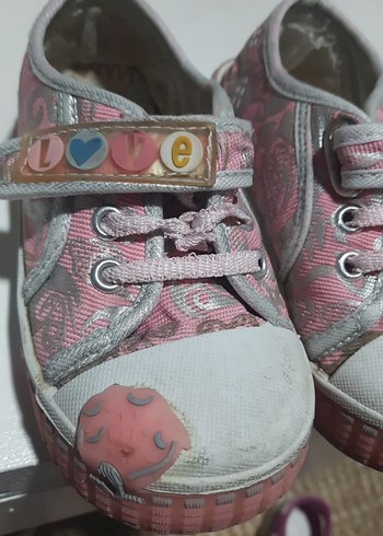 genesiz Kız Çocuk Pembe Bağcıksız Spor Ayakkabı - Görsel 2