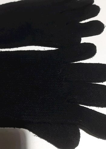 Siyah Kadın örme Eldiven - Görsel 3