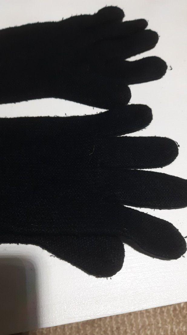 Siyah Kadın örme Eldiven - Görsel 4