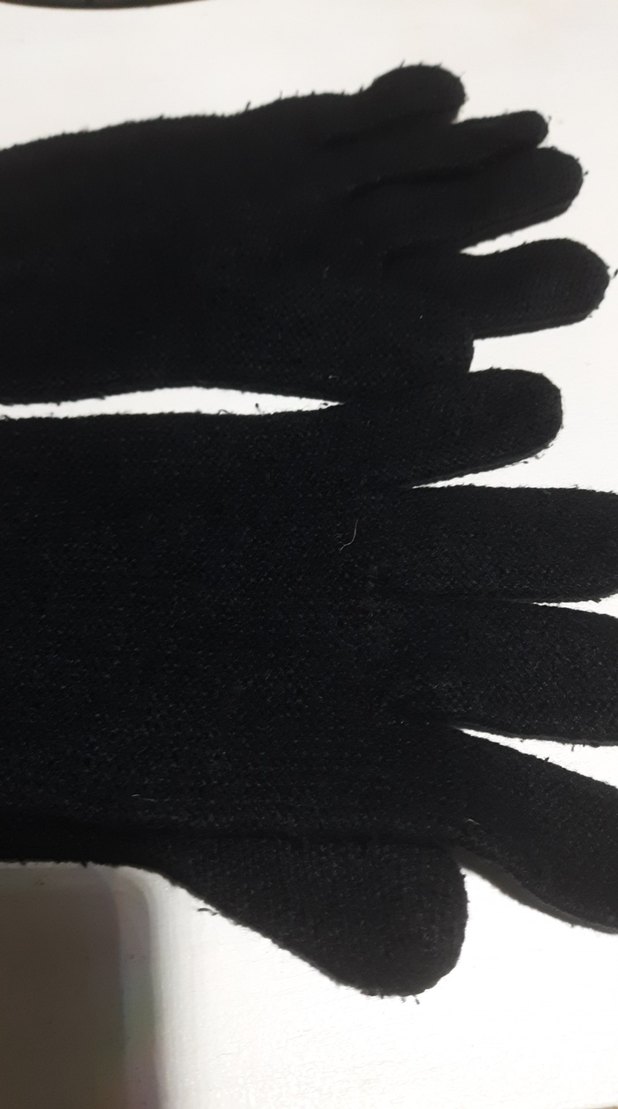 Siyah Kadın örme Eldiven - Görsel 3