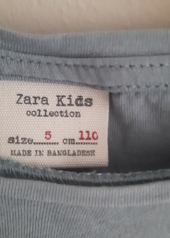 Kız Çocuk Gri Uzun Kollu Baskılı Tişört - Görsel 4