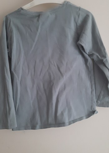 Kız Çocuk Gri Uzun Kollu Baskılı Tişört - Görsel 5