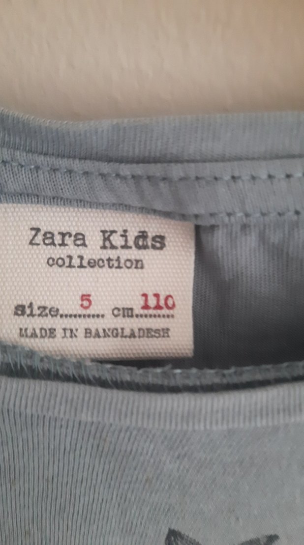 Kız Çocuk Gri Uzun Kollu Baskılı Tişört - Görsel 4