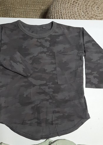 4adet 350 1adet 100 tl Erkek Çocuk Kahverengi Uzun Kollu tşortla - Görsel 4