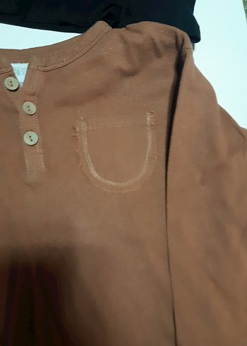 4adet 350 1adet 100 tl Erkek Çocuk Kahverengi Uzun Kollu tşortla - Görsel 2