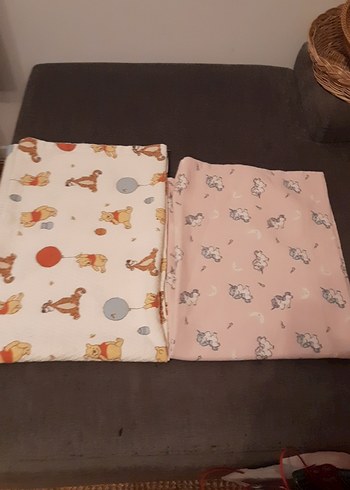 kız ve erkekBaskılı Bej Çocuk yatak pikesi yazın kreş için aldım - Görsel 3