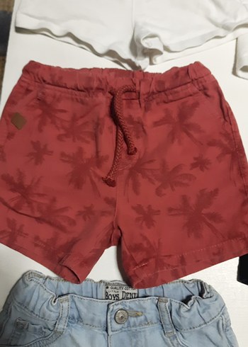 zara hm lcw markaBeyaz Pamuklu Erkek Şort - Rahat Kesim - Görsel 3