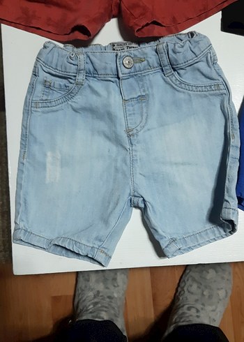 zara hm lcw markaBeyaz Pamuklu Erkek Şort - Rahat Kesim - Görsel 2