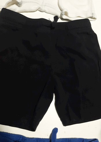 zara hm lcw markaBeyaz Pamuklu Erkek Şort - Rahat Kesim - Görsel 5