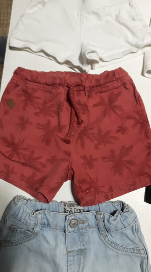 zara hm lcw markaBeyaz Pamuklu Erkek Şort - Rahat Kesim - Görsel 3