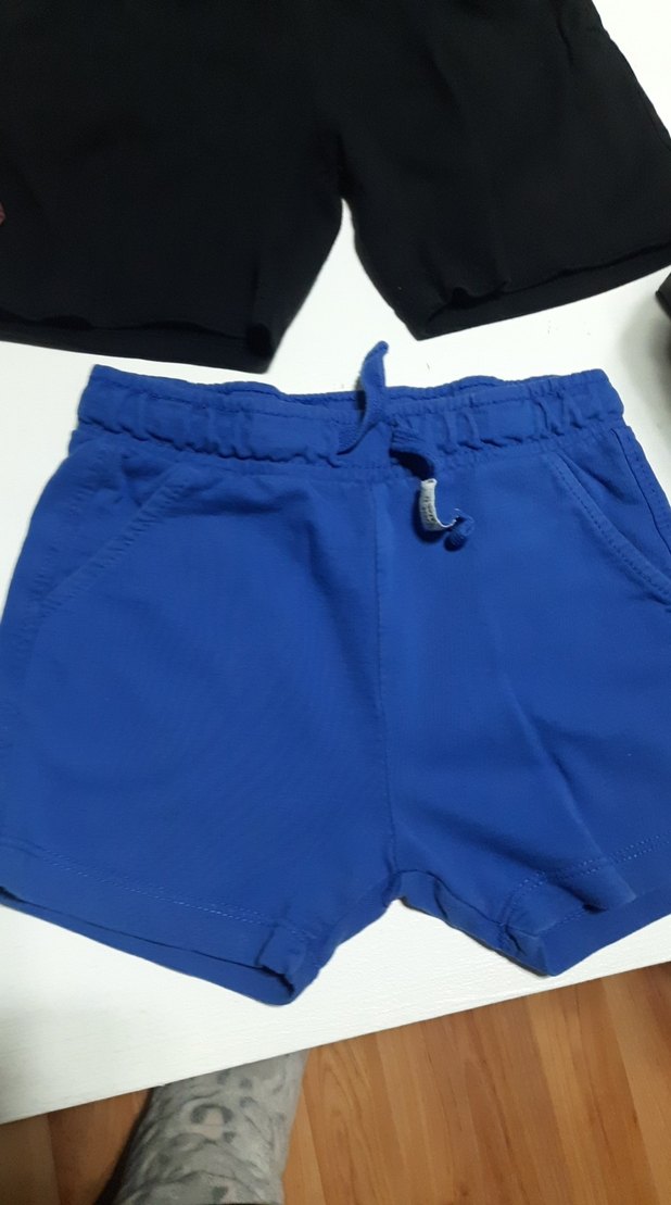 zara hm lcw markaBeyaz Pamuklu Erkek Şort - Rahat Kesim - Görsel 4