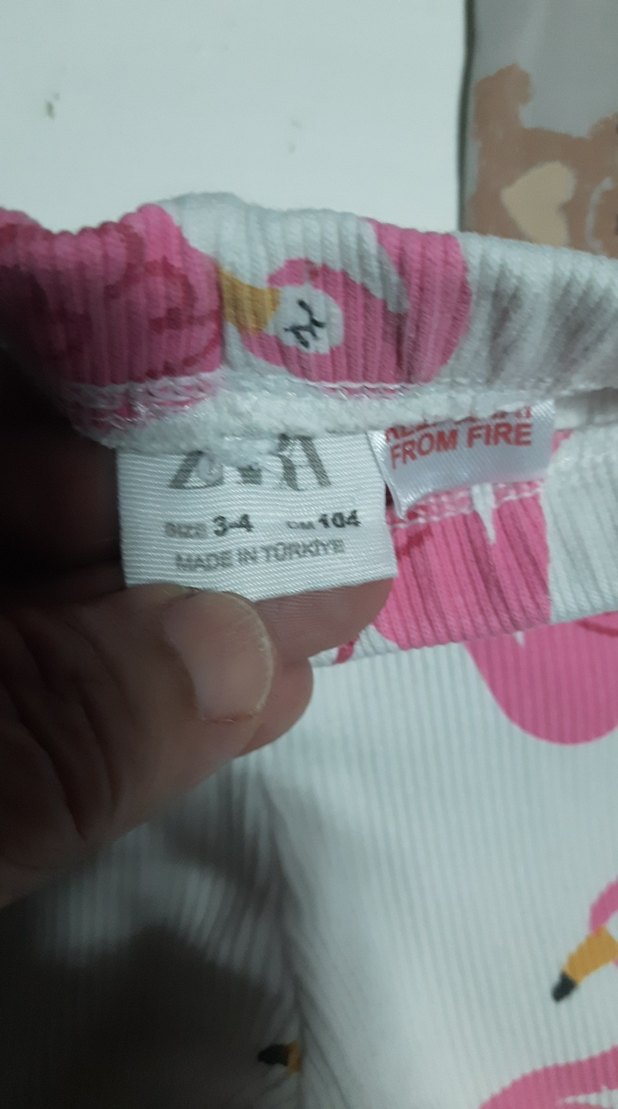 zara ve lcw marka taytlar Kız Çocuk Desenli Streç - Görsel 3