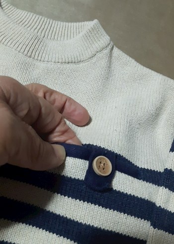 ZARA 3/4 yas Erkek Çocuk Çizgili Triko Kazak - Görsel 2