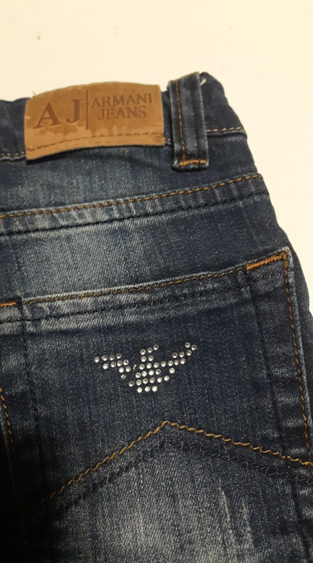 armani marka 112cm Erkek Çocuk  kot Denim Şort - Görsel 2