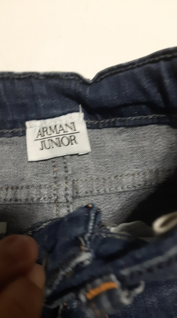 armani marka 112cm Erkek Çocuk  kot Denim Şort - Görsel 4