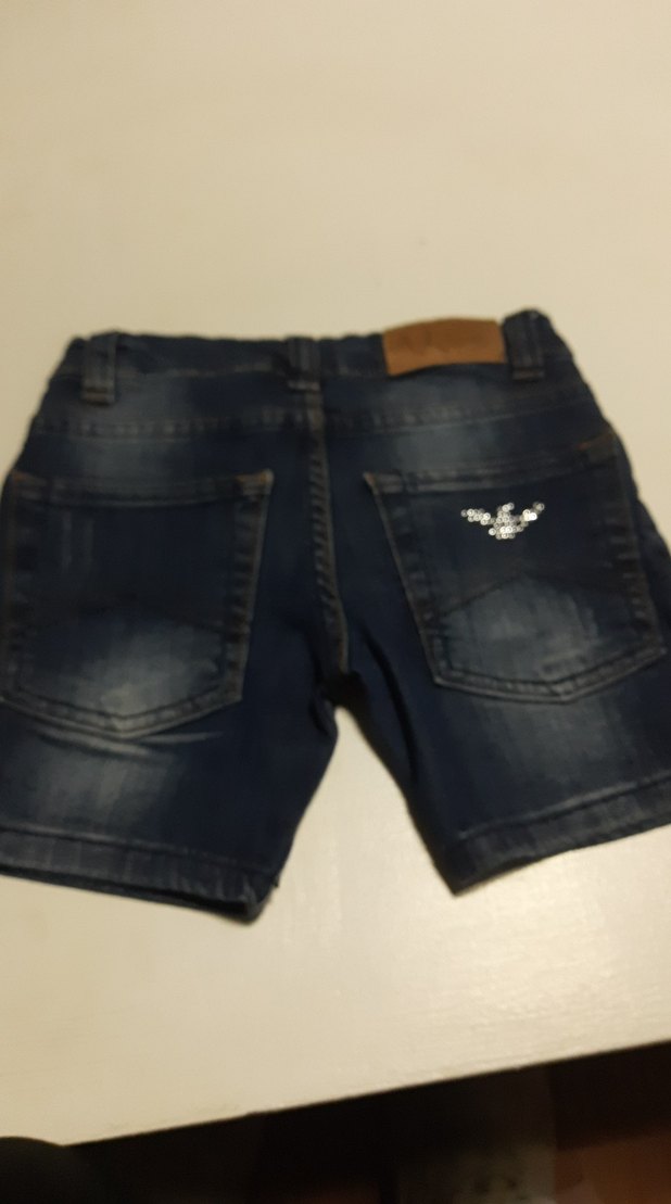 armani marka 112cm Erkek Çocuk  kot Denim Şort - Görsel 3