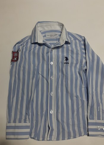 U.S. Polo Assn. Erkek çocuk Mavi Çizgili Gömlek 5/6yaş - Görsel 2