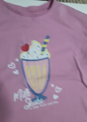 4adet Kızlar için Pastel Pembe Kısa Kollu Tişörtler tane 75tl - Görsel 12