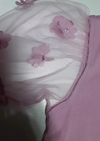 4adet Kızlar için Pastel Pembe Kısa Kollu Tişörtler tane 75tl - Görsel 5