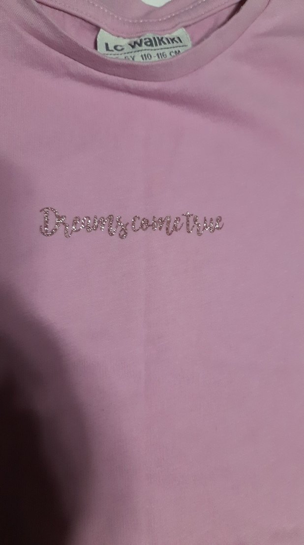 4adet Kızlar için Pastel Pembe Kısa Kollu Tişörtler tane 75tl - Görsel 4