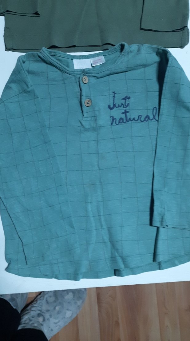 zara marka 3/4yaş Erkek Çocuk Uzun Kollu Düğmeli tşortlar 89tl - Görsel 2